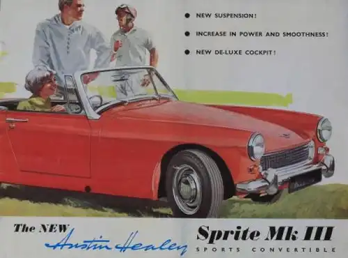 Austin Healey Sprite Mark III Sport Convertible Modellprogramm 1964 Automobilprospekt (0118)