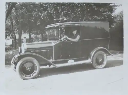Opel 4/12 PS Lieferwagen 1928 Originalfoto (0361)