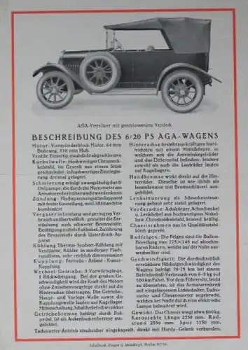 AGA Automobile Modellprogramm 1925 Automobilprospekt (0370)