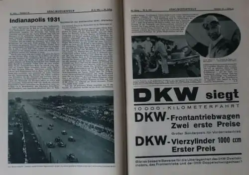 "ADAC Motorwelt" Automobilclub-Zeitschrift 1931 (0427)