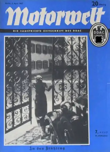 "DDAC Motorwelt" Automobilclub-Zeitschrift 1937 (0433)