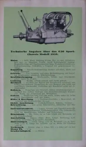 FN Automobile Modellprogramm 1926 "Schön in der Form und Zuverlässig" Automobilprospekt (0576)