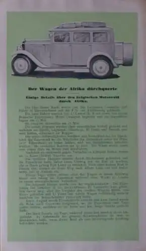 FN Automobile Modellprogramm 1926 "Schön in der Form und Zuverlässig" Automobilprospekt (0576)
