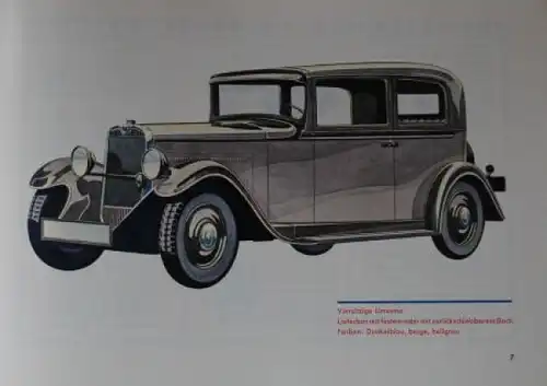 Hanomag 23 PS Modellprogramm 1931 Automobilprospekt (0458)