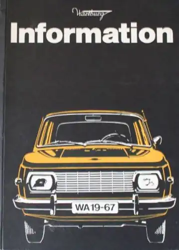 Wartburg Modellprogramm 1967 "Information" Automobilprospekt-Mappe (0477)