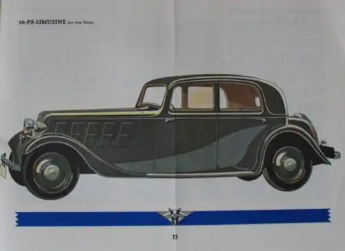 Hanomag Modellprogramm 1934 Automobilprospekt (0666)
