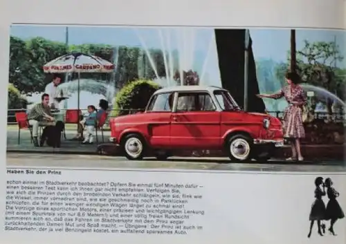 NSU Prinz III Modellprogramm 1961 "In Ruhe erwägen" Automobilprospekt (0655)