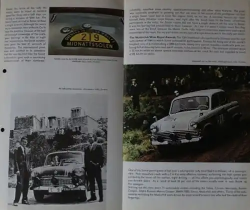 Wolga Avtoexport Modellprogramm 1964 "Success Rally Soviet Cars" Automobilprospekt (0645)