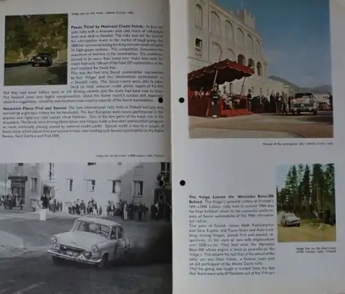 Wolga Avtoexport Modellprogramm 1964 "Success Rally Soviet Cars" Automobilprospekt (0645)