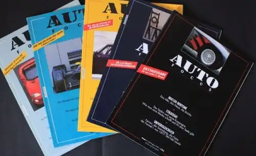 "Auto Focus" Automobil-Magazin 1992-93 fünf Ausgaben (0703)