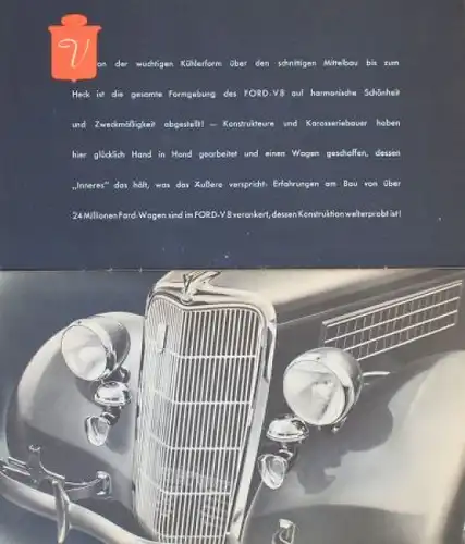 Ford V8 Modellprogramm 1936 Automobilprospekt (0861)