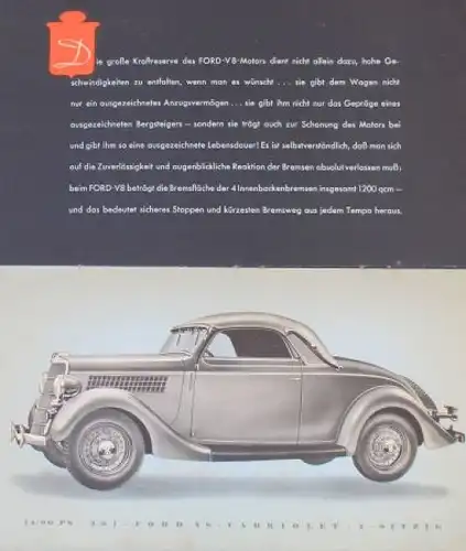 Ford V8 Modellprogramm 1936 Automobilprospekt (0861)