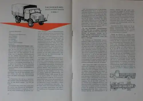 Sachsenring Automobilwerke Modellprogramm 1959 Automobilprospekt (0815)