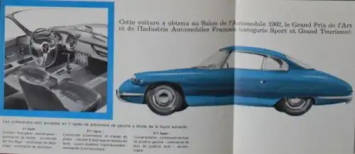 Panhard CD Le Mans Modellprogramm 1963 Automobilprospekt (0824)