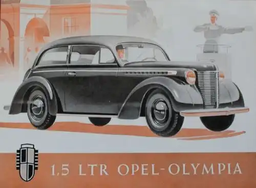 Opel Olympia Modellprogramm 1938 Automobilprospekt (0899)