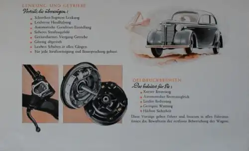 Opel Olympia Modellprogramm 1938 Automobilprospekt (0899)
