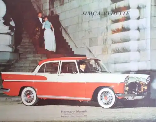 Simca Vedette Modellprogramm 1959 Automobilprospekt (0903)