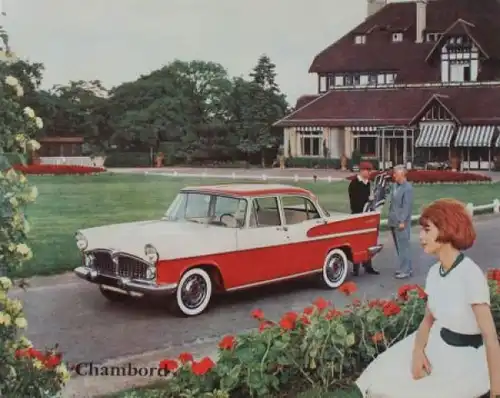 Simca Vedette Modellprogramm 1959 Automobilprospekt (0903)