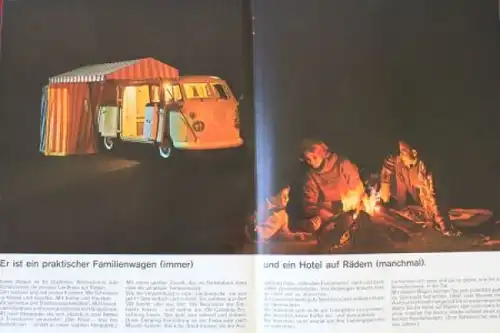 Volkswagen T1 Transporter Modellprogramm 1965 "Wie vielseitig ist der VW-Neunsitzer?" Automobilprospekt (1381)