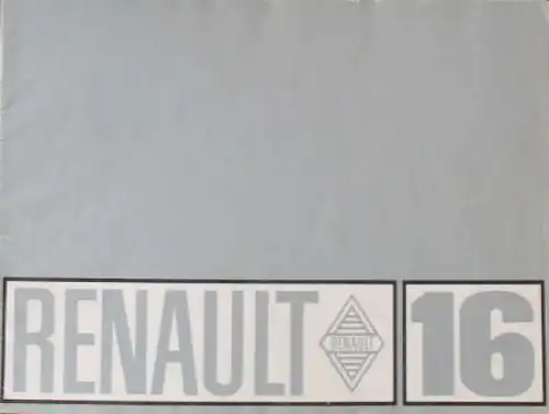 Renault 16 Modellprogramm 1967 Automobilprospekt (1225)