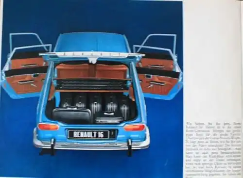 Renault 16 Modellprogramm 1967 Automobilprospekt (1225)