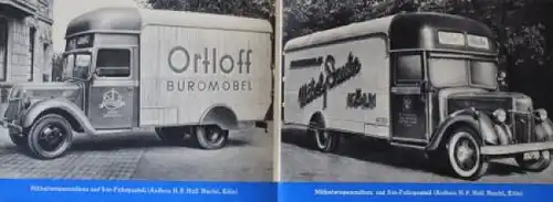 Ford Modellprogramm 1950 "Fahrzeuge mit Spezialaufbauten" Automobilprospekt (0915)