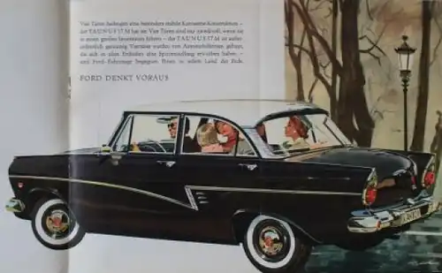 Ford Taunus 17 M Modellprogramm 1958 Gotschke-Motive Automobilprospekt (0916)