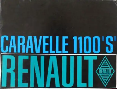 Renault Caravelle 1100 Modellprogramm 1958 Autombilprospekt (0920)