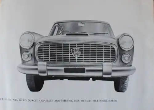 Lancia Flamina Modellprogramm 1962 Automobilprospekt (0927)
