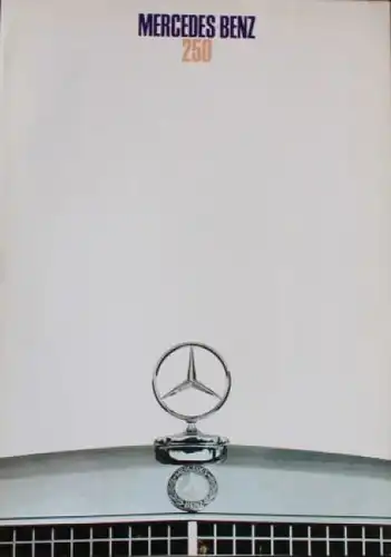 Mercedes-Benz 250 Modellprogramm 1968 Automobilprospekt (1311)