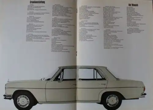 Mercedes-Benz 250 Modellprogramm 1968 Automobilprospekt (1311)