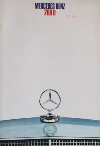 Mercedes-Benz 200 D Modellprogramm 1968 Automobilprospekt (0944)