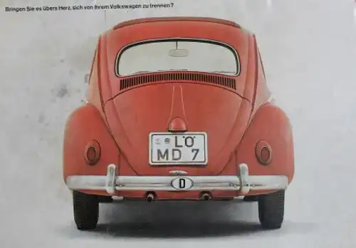Volkswagen Käfer Modellprogramm 1964 "Bringen Sie es übers Herz?" Automobilprospekt (0974)
