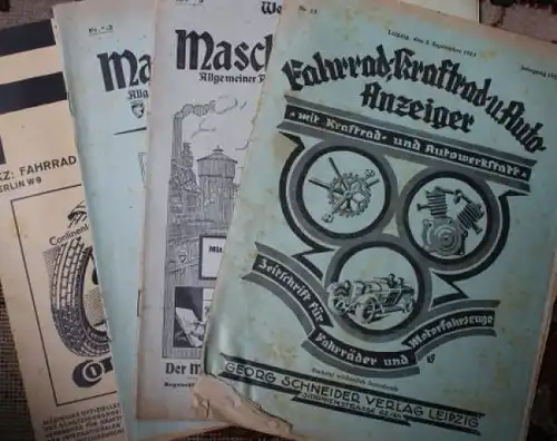 "Westdeutscher Maschinenmarkt" Technik-Magazin 1929-33 vier Ausgaben (0989)