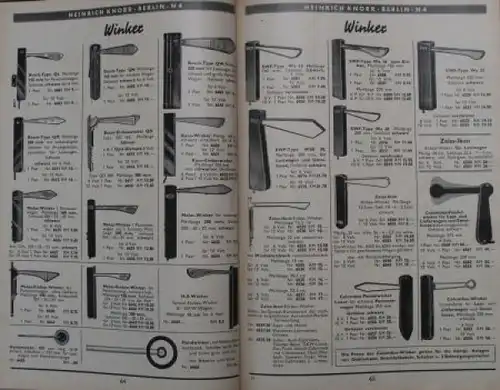 Knorr "Automobil Ausrüstung und Ersatzteile" Fahrzeugteile-Katalog 1936 (3640)
