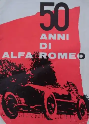 Alfa Romeo Modellprogramm 1959 "50 Anni di Alfa Romeo" Automobilprospekt (3613)