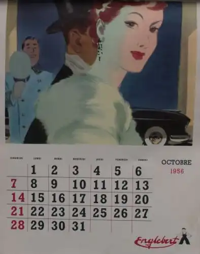 Englebert Reifen 1956 Jahreskalender (3619)