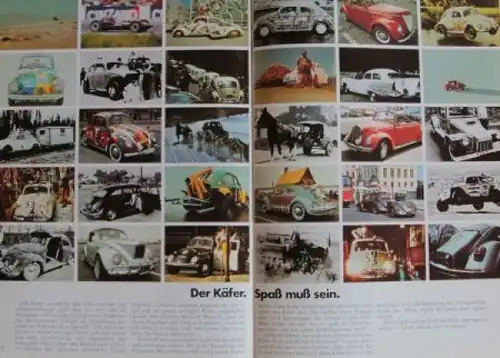 Volkswagen Käfer Modellprogramm 1977 Automobilprospekt (3605)