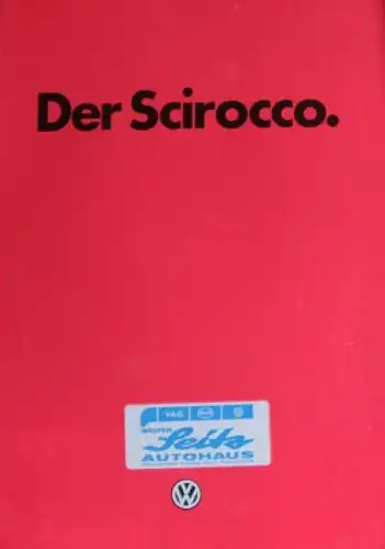 Volkswagen Scirocco Modellprogramm 1981 Automobilprospekt (3756)