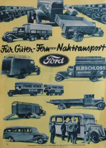 Ford 1936 "10 Jahre in Deutschland" Automobilprospekt (3684)