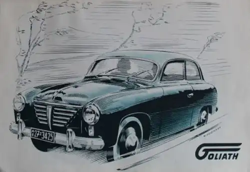 Goliath Modellprogramm 1952 Automobilprospekt (3695)