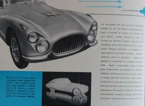 Fiat 8V 2 Posti 8 Zylinder Modellprogramm 1953 Automobilprospekt (3693)