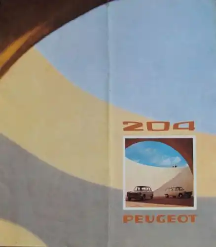 Peugeot 204 Modellprogramm 1974 Automobilprospekt (3692)