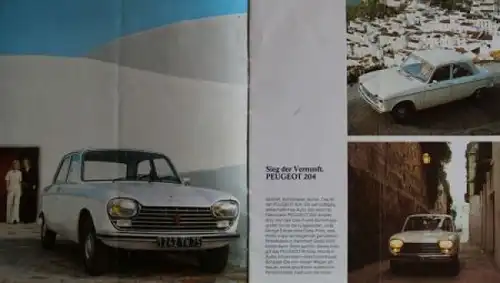 Peugeot 204 Modellprogramm 1974 Automobilprospekt (3692)