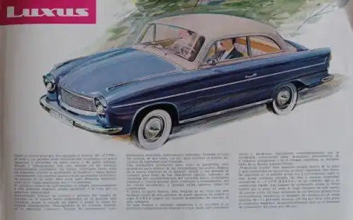 Goliath Hansa 1100 Coupe Luxus Modellprogramm 1956 Automobilprospekt (3685)