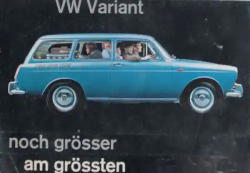 Volkswagen 1500 Modellprogramm 1963 "Grosser Familienwagen" Automobilprospekt (3719)