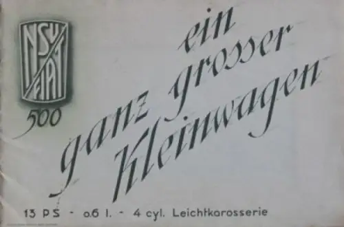 Fiat 500 Topolino Modellprogramm 1938 "Ein ganz grosser Kleinwagen" Automobilprospekt-Mappe (4102)