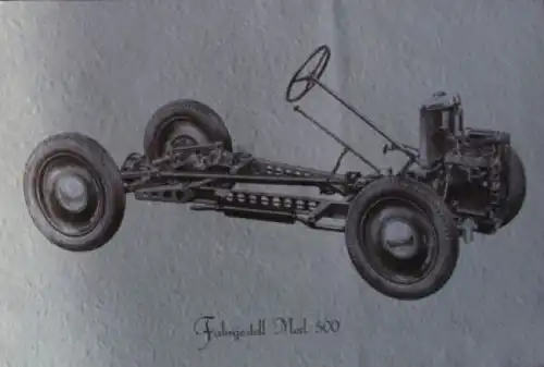 Fiat 500 Topolino Modellprogramm 1938 "Ein ganz grosser Kleinwagen" Automobilprospekt-Mappe (4102)