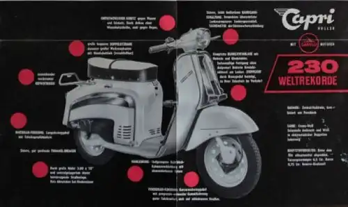 Garelli Capri Roller 50 ccm Modellprogramm 1968 "Der Star seiner Klasse" Motorradprospekt (3711)