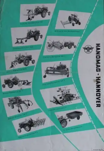 Hanomag Combitrac R12KB Modellprogramm 1955 Traktorprospekt (3704)